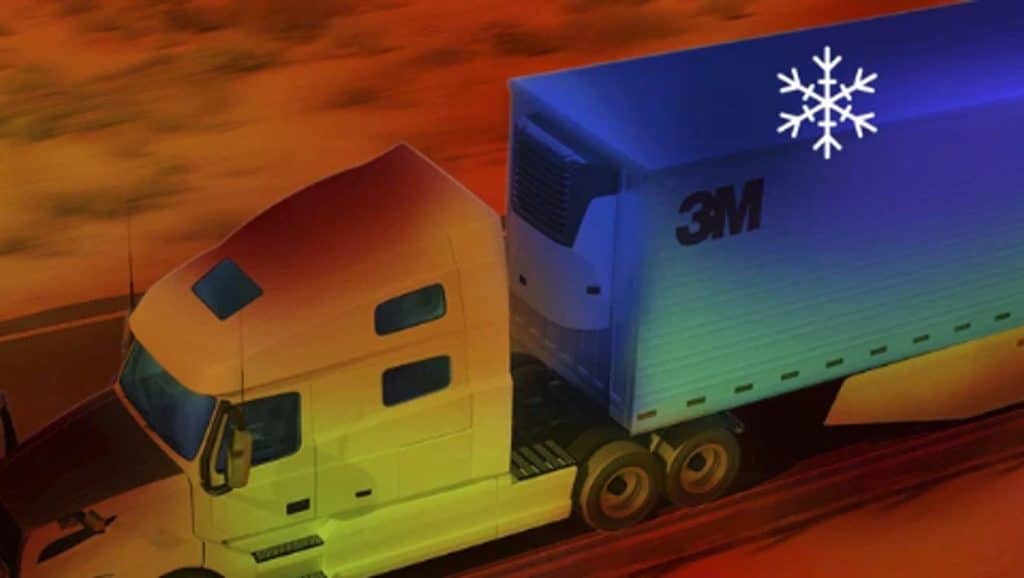3M cooling film on commercial delivery truck roof in DFW
