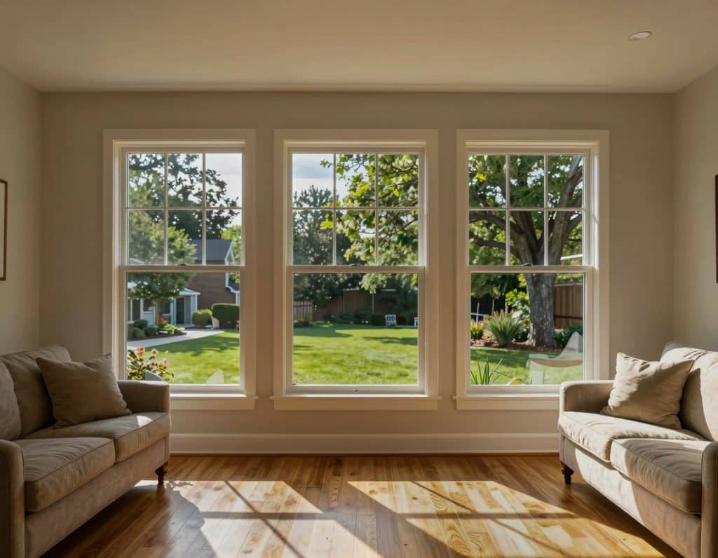The same living room windows fitted with LLumar Ceramic 55 SR PS